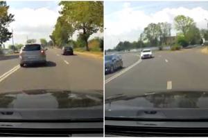 Inconştienţă la volan. În 10 secunde, doi şoferi din Constanţa sunt filmaţi cum încalcă regulile de circulaţie. Unul a fost la un pas de un accident frontal