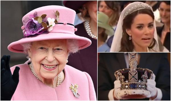 Regina Elisabeta a II-a a avut cea mai valoroasă colecţie de bijuterii din lume. Doar tiara purtată de Kate la nuntă are 1.000 de diamante