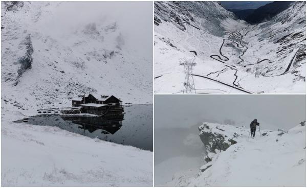 La Bâlea Lac, pe Transfăgărășan, a venit iarna. Zăpadă la Vlădeasa, dar și în Bucegi, pe vârful Omu