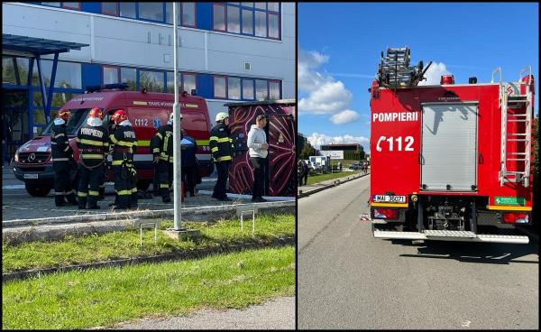 Incendiu în Parcul Industrial Tetarom din Cluj. Doi bărbaţi au ajuns la spital cu arsuri