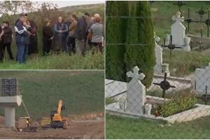 "De biserică, de cimitir nu te atingi". Protest la Nădășelu față de autostrada care va lega Clujul de Sălaj. Oamenii se tem că lucrările le vor distruge mormintele