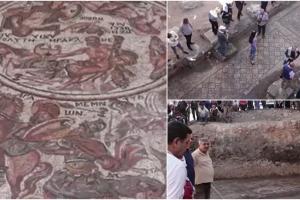 Comoară istorică, descoperită sub o clădire din Siria. Mozaicul roman vechi de 1.600 de ani, ce include scene din Războiul Troian, este în stare intactă