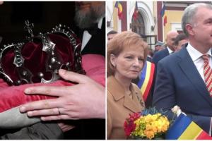 Încoronarea Regelui Ferdinand Întâi, reconstituită la Alba Iulia. Margareta a României şi principele Radu, întâmpinaţi de admiratorii Familiei Regale