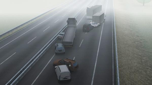 ANIMAȚIE GRAFICĂ. Cum s-a produs carambolul cu 11 mașini de pe Autostrada Transilvania. Șoferii, înspăimântați: "Norocul lui Dumnezeu"