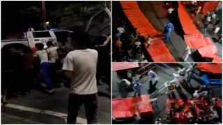 Revoltă în China după un lockdown în Guangzhou. Furioşi, oamenii au dărâmat barierele de control şi au răsturnat o maşină a poliţiei