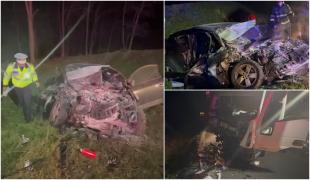 Un tânăr de 20 de ani s-a născut a doua oară, după ce a lovit frontal un TIR şi a distrus complet maşina, în Argeş