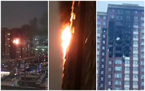 Şase etaje ale unui bloc din China au fost devastate de flăcări. 10 oameni au murit în incendiu