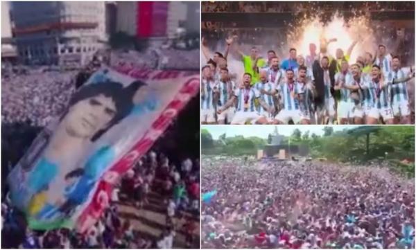 Petrecere fabuloasă, după câștigarea Cupei Mondiale. Campionii Argentinei sunt așteptați acasă cu aplauze și urale: ''Îl ador pe Messi, sunt foarte fericită!''
