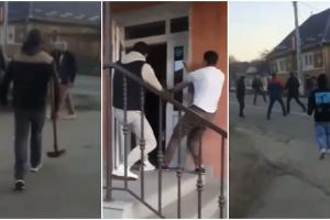 "Nu-l lăsa! Dă-i, dă-i!". Bătaie cu pari și lopeți în primărie și pe străzile din Șieuț, în Bistrița-Năsăud. Cinci cetățeni moldoveni au fost reținuți