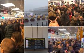 Haos pe aeroportul din Cluj: Zboruri anulate sau întârziate din cauza ceţii. Sute de oameni sunt blocaţi