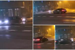 Şoferul unui BMW din Bistrița-Năsăud s-a dat în spectacol în mijlocul unei intersecţii din Cluj. A făcut drifturi fără să ţină cont de riscuri