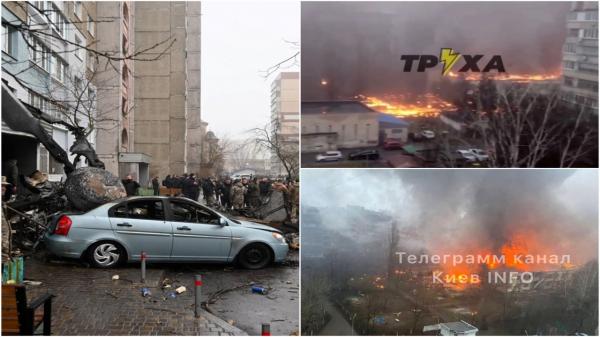 Lovitură în inima guvernului de la Kiev: oficialii morți în elicopterul prăbușit se duceau pe front. Printre victime, părinți care-și duceau copiii la grădiniţă