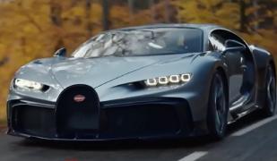 Unicul Bugatti Chiron Profilée s-a vândut la licitaţie cu aproape 10 milioane de euro. Caroseria este din fibră de carbon, jantele sunt vopsite special
