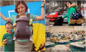Viața refugiaților ucraineni, după un an de război. Cristina a fugit în România cu un copil de mână şi unul în cărucior: ''Eram înspăimântată!''