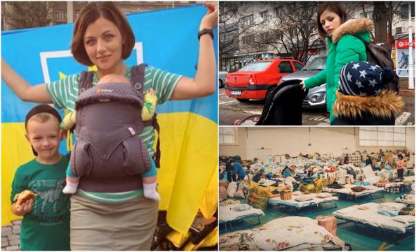 Viața refugiaților ucraineni, după un an de război. Cristina a fugit în România cu un copil de mână şi unul în cărucior: ''Eram înspăimântată!''