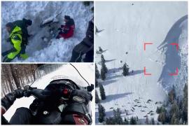 Filmul morţii turistului polonez, surprins de avalanşă lângă Pasul Prislop. Ultimele clipe de viaţă, înainte să sfârşească îngropat sub zăpadă
