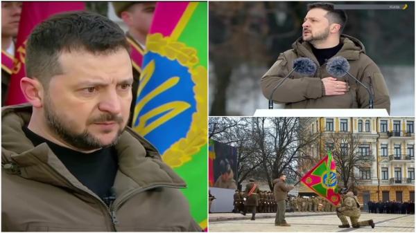 Zelenski, cu lacrimi în ochi, a decorat soldaţi şi rude la un an de război. Corespondenţă de la Kiev: "2023 va fi anul în care Ucraina va fi eliberată"