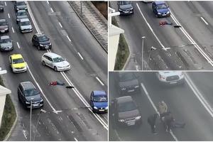 Ce riscă șoferii care l-au ocolit pe bărbatul căzut în plină stradă în Alba Iulia? Au încălcat de două ori legea uitând să fie oameni