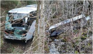 Autocar cu 40 de copii, prăbușit într-o râpă. Se întorceau dintr-o tabără în Hautes-Alpes, în sudul Franței