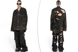 Noua colecţie Balenciaga: haine "murdare" şi găurite. Suma uriaşă la care ajunge o ţinută completă