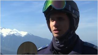 Povestea lui Călin, primul jandarm care salvează vieţi de pe placa de snowboard: "Îmi fac treaba cu plăcere!"