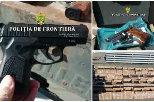 1200 de pistoale descoperite în camionul unui ucrainean în Constanța. Armele veneau din Turcia şi urmau să ajungă pe front, în Donbas