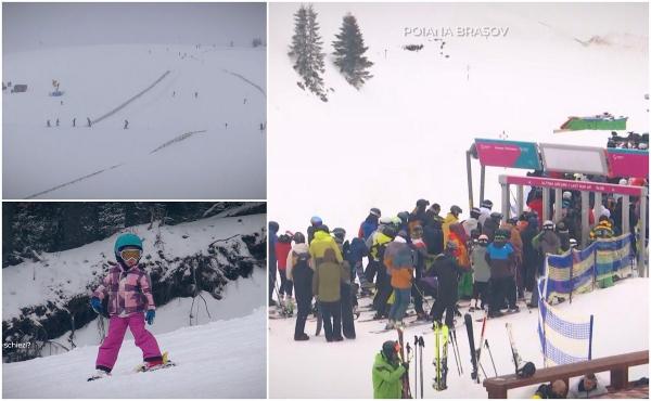 "Facem Paştele pe pârtie!" Aglomeraţie la schi, pe pârtiile din toată ţara. Mii de turişti sunt hotărâţi să recupereze timpul pierdut în decembrie
