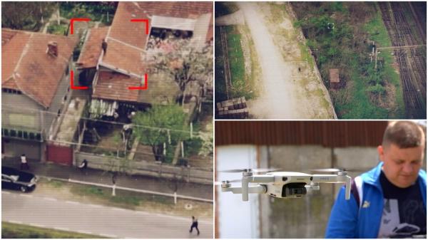Doi hoţi minori, prinşi după ce un jurnalist i-a urmărit cu drona. Poliţiştii primeau de la el indicaţii în timp real