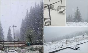 Zăpadă ca în toiul iernii, la munte. În zona Moldovei, ieri a fost cea mai friguroasă zi de 8 mai din ultimii 60 de ani
