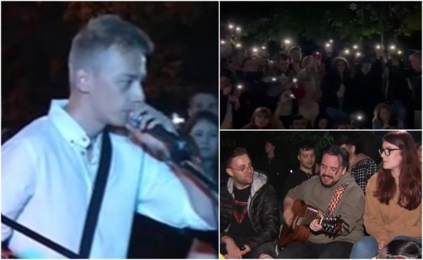''Vestitorii'' sesiunii au încins chitarele în campusul din Grozăveşti. Sute de studenți au dus mai departe tradiţia la ultima mare petrecere din an