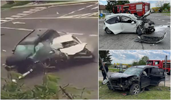 Accidentul violent din Botoşani, cu 6 răniți, între care o gravidă, a fost filmat. Şoferiţa din Ucraina a intrat glonţ în intersecţie