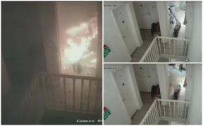 Momentul în care o trotinetă electrică, lăsată în casă la încărcat, izbucneşte în flăcări. Incendiul a cuprins în 5 secunde întreaga cameră