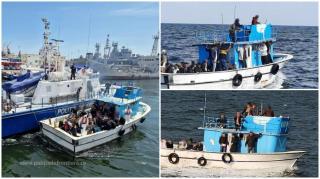 Misiune de salvare în Marea Neagră. O navă cu 47 de migranți, recuperată de Garda de Costă la 40 de km de Vama Veche
