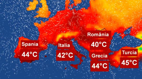 Anticiclonul Cerberus "topeşte" ţările din bazinul Mării Mediterane. Italia, Spania şi Grecia, toropite de temperaturi de peste 40 de grade