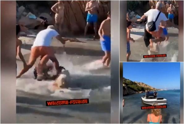 Mai mulţi turişti şi-au împărţit pumni şi picioare pe o plajă din Sardinia. Un bărbat a sărit la bătaie după ce un străin i-a împins soţia