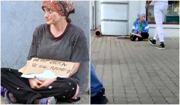 Experiment social. Cum reacţionează românii când văd cerşetori sau femei abuzate pe stradă. Concluzia unor studenţi: "Înjositor, foarte multă respingere"