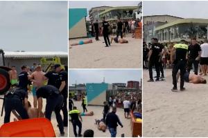 Scandal transformat în bătaie generală pe o plajă în Costinești. A fost nevoie de intervenția polițiștilor