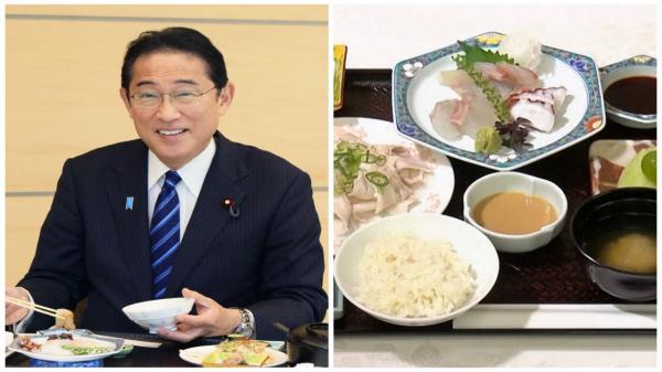 Premierul japonez, filmat în timp ce mănâncă peşte de la Fukushima după deversarea apei radioactive. "Este foarte bun şi sigur"