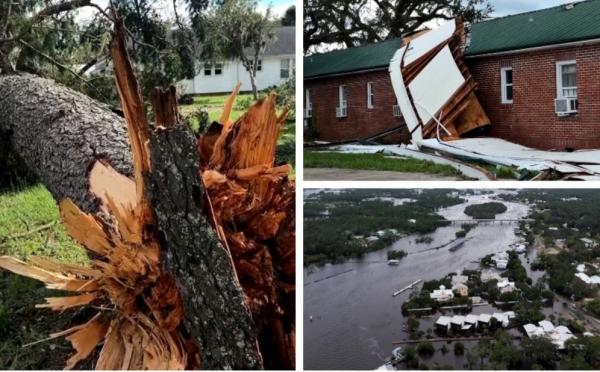 Uraganul Idalia lasă în urmă 3 morţi şi mii de case distruse. Locuinţa guvernatorului din Florida, făcută praf de un copac chiar în timp ce DeSantis avertiza populaţia
