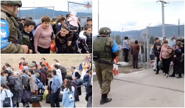 Catastrofă umanitară în Karabah. 120.000 de armeni fug cum pot, fără haine sau mâncare, din Azerbaidjan, de teama epurării etnice