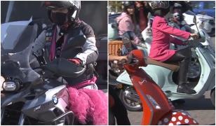 Zeci de femei şi-au aliniat motocicletele la linia de start, într-o paradă roz pe bulevardele Capitalei. Motivul ineditei defilări