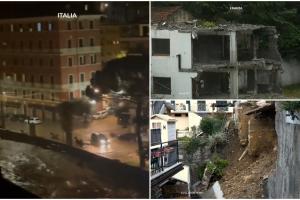 O tornadă care a durat 2 minute a devastat o întreagă localitate din Franţa. Ploile torenţiale au transformat străzile în râuri, la Roma