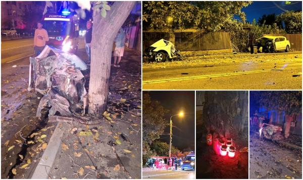 Mașină ruptă în două, azi noapte, pe un bulevard din Constanța. Un tânăr de 21 de ani a murit pe loc, după un accident înfiorător