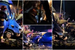 Accident teribil pe o șosea din Mureș, după ce o mașină a intrat cu viteză pe contrasens. Unul dintre șoferi a fost descarcerat de pompieri