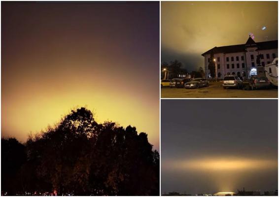 Craiovenii, exasperaţi de câteva nopţi de o lumină puternică gălbuie care colorează cerul. Ce declanşează iluzia unei "Aurore Boreale"