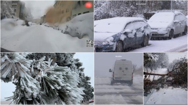 Ciclonul polar a ajuns în România şi a adus ninsori în Capitală. Zonele care vor fi acoperite de zăpadă joi şi vineri