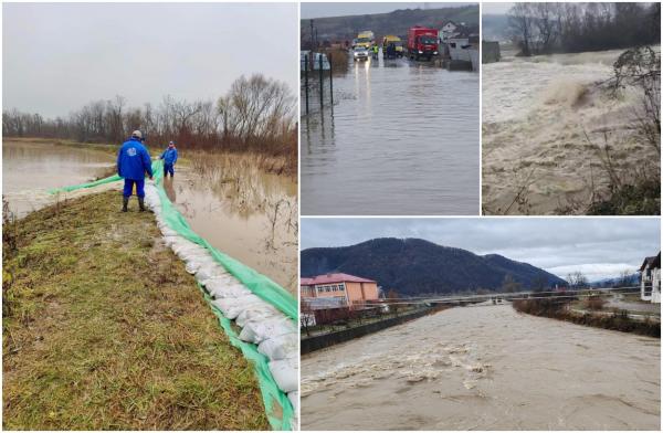 Sătmărenii, avertizați prin RO-Alert; râul Crasna este sub cod roșu de inundații până mâine noapte. Prăpăd este şi în Bistriţa Năsăud