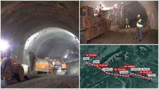 EXCLUSIV. Cum arată tunelurile Alina și Daniela, care vor străbate Munții Carpați. Muncitori din 10 țări lucrează non-stop, în ture de 12 ore