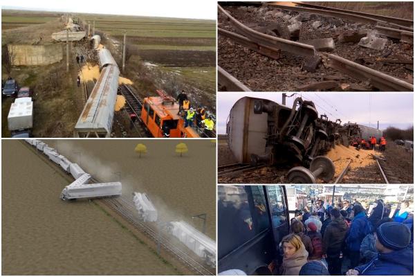 ANIMAŢIE. Tren deraiat în Craiova, după ce mecanicul a trecut cu viteză peste macazuri. Haos în gările din ţară după incident