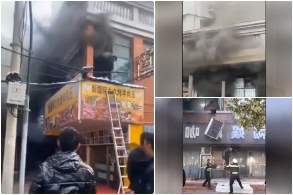 Aproape 40 de morţi, în urma unui incendiu care a cuprins 3 etaje dintr-un magazin, în China. Greşeala unor muncitori a dus la tragedie